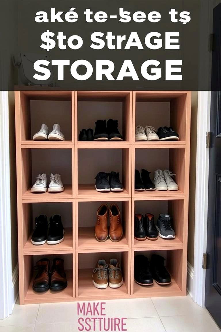Cube Storage Unit - 24 Entryway Shoe Storage Ideas