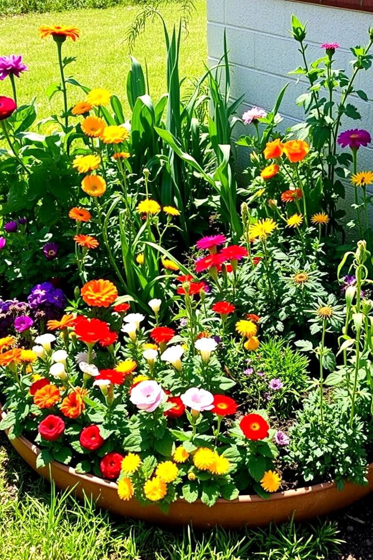 Culinary Corner Garden - 24 Round Garden Bed Ideas