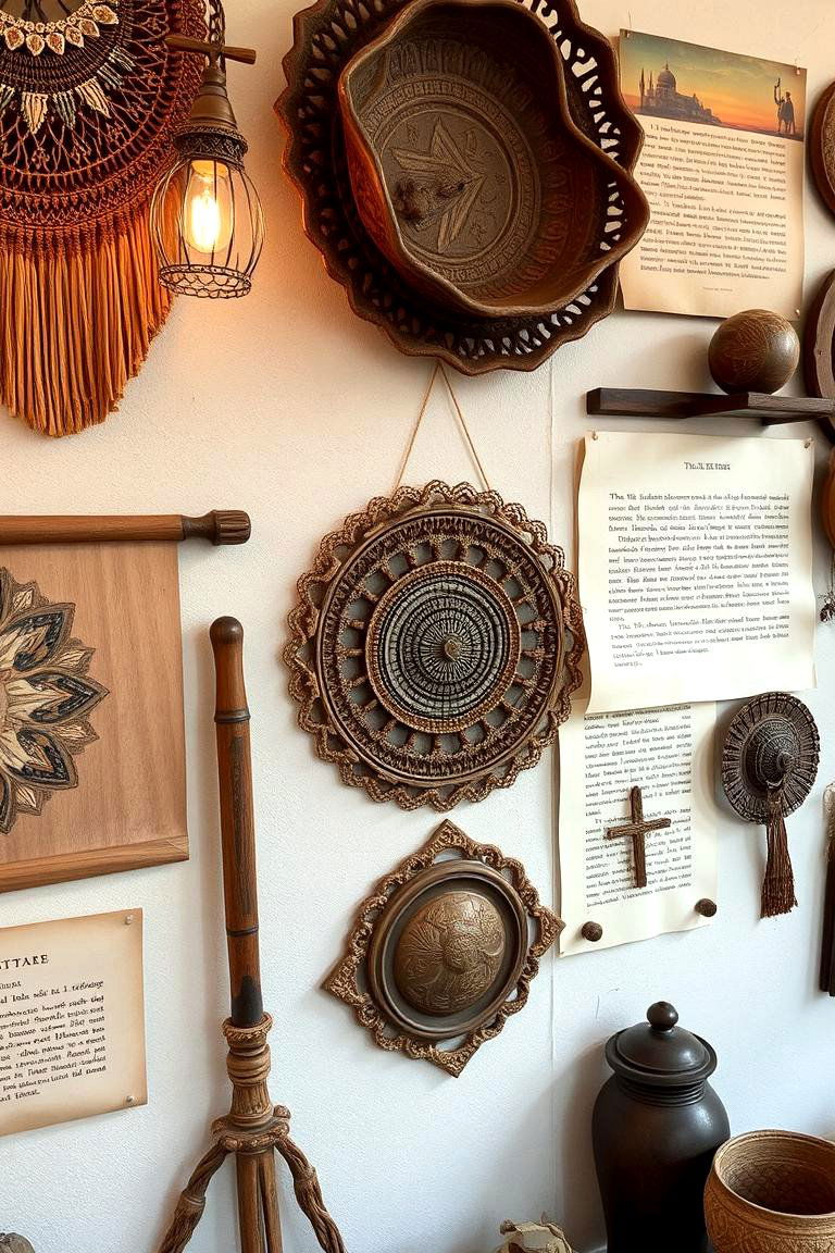 Cultural Artifact Displays - 24 Boho Wall Decor Ideas