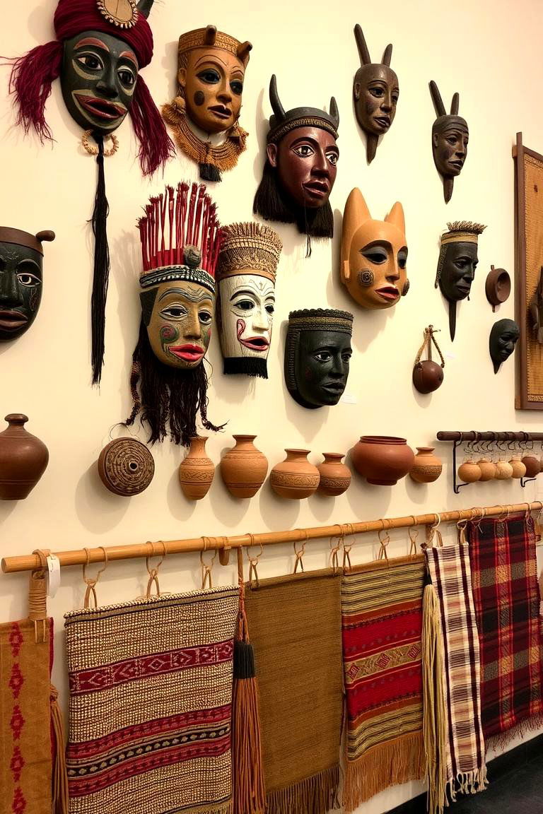 Cultural Artifacts Display - 24 Boho Decor Ideas