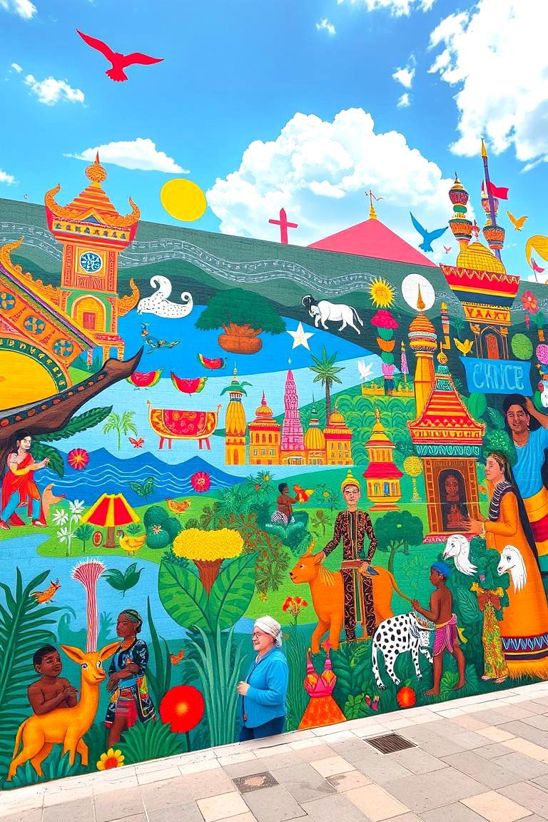 Cultural Diversity Celebration - 24 School Mural Ideas