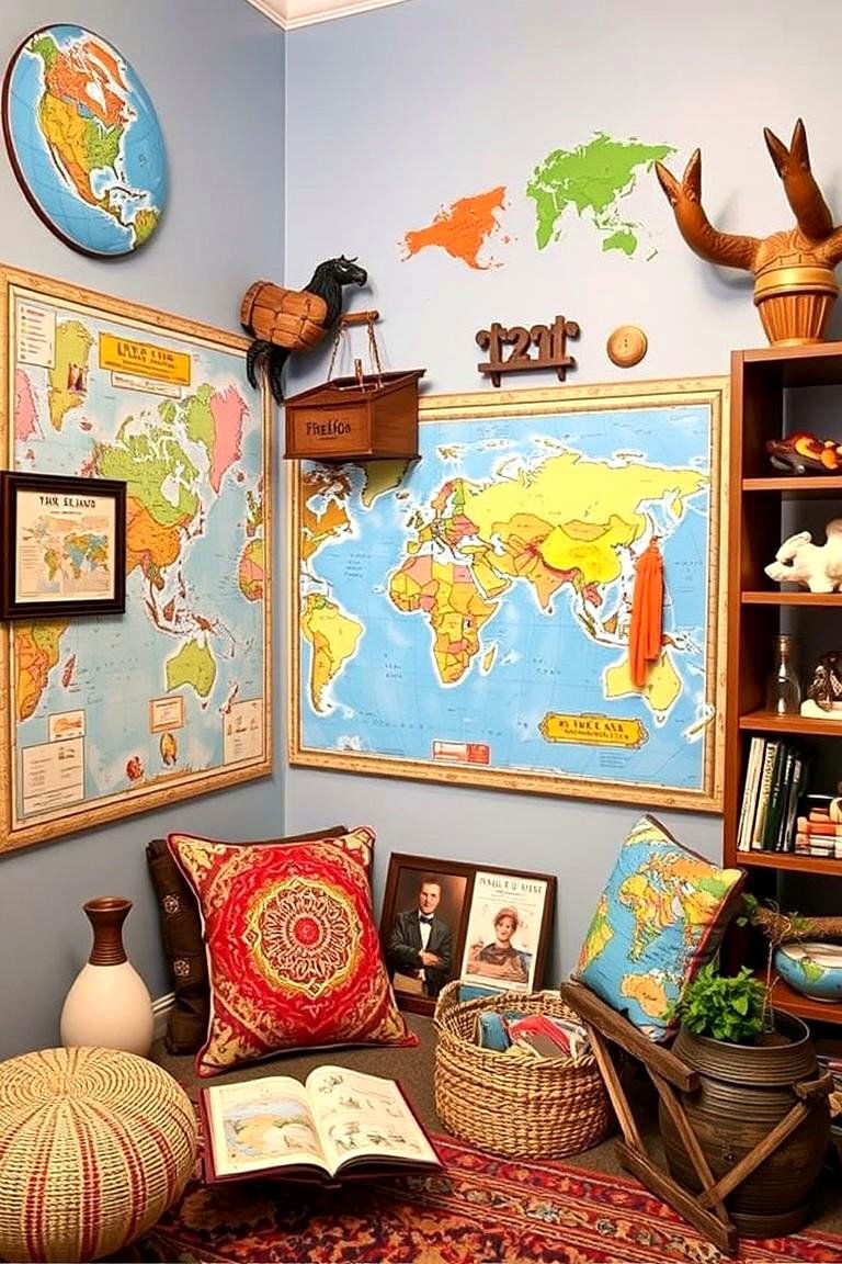 Cultural Exploration Corner - 24 Homeschool Room Ideas