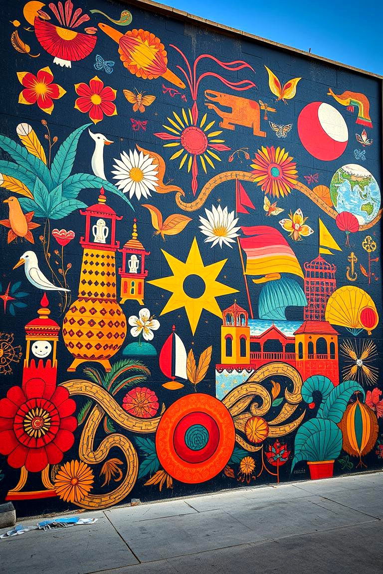 Cultural Fusion Mural - 24 Texas Murals