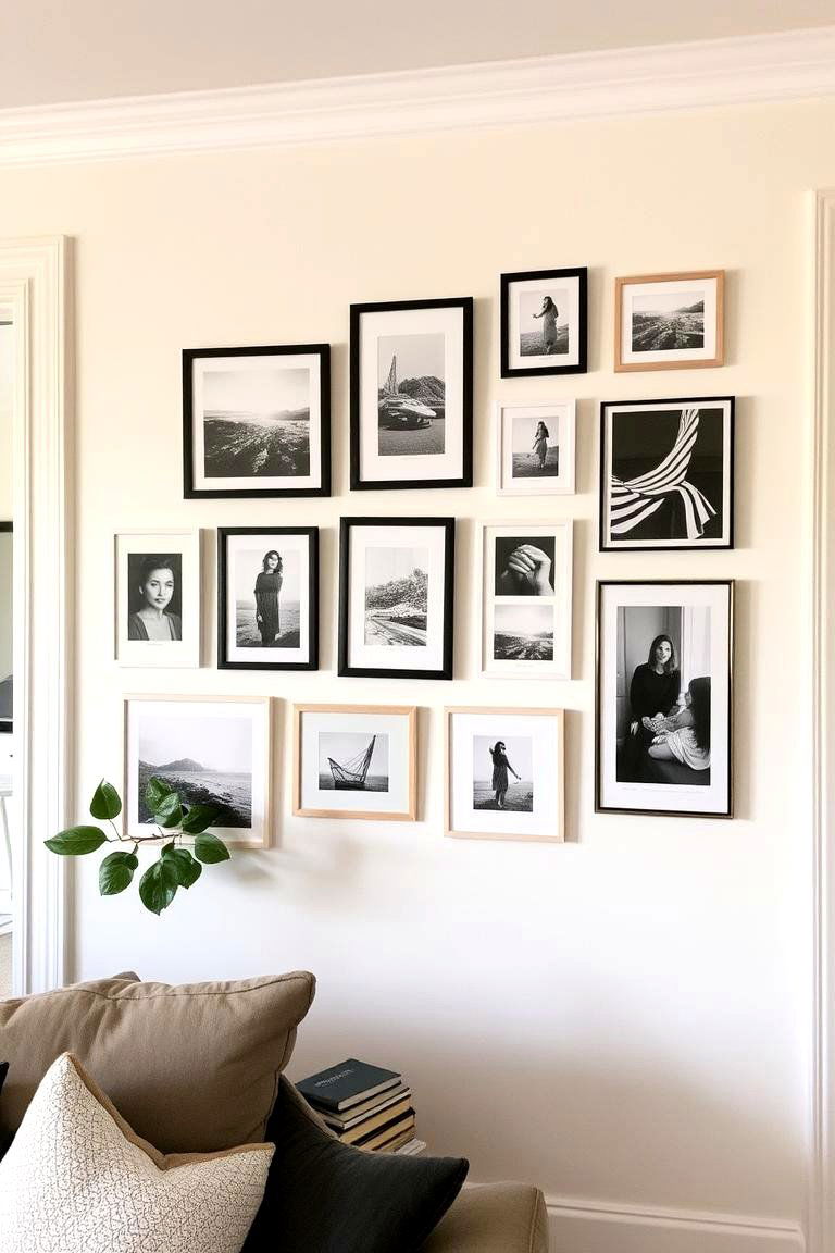Curate a Gallery Wall to Express Personality - 24 Small Living Room Ideas