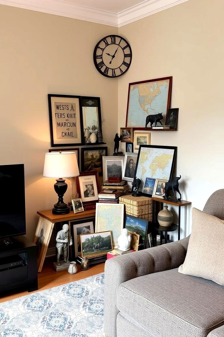 Curate a Themed Decor Vignette - 24 Living Room Corner Ideas