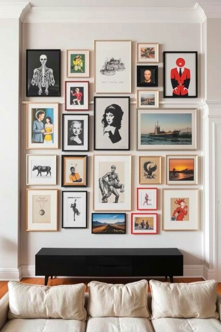 Curate an Impressive Art Gallery Wall - 24 Large Living Room Ideas