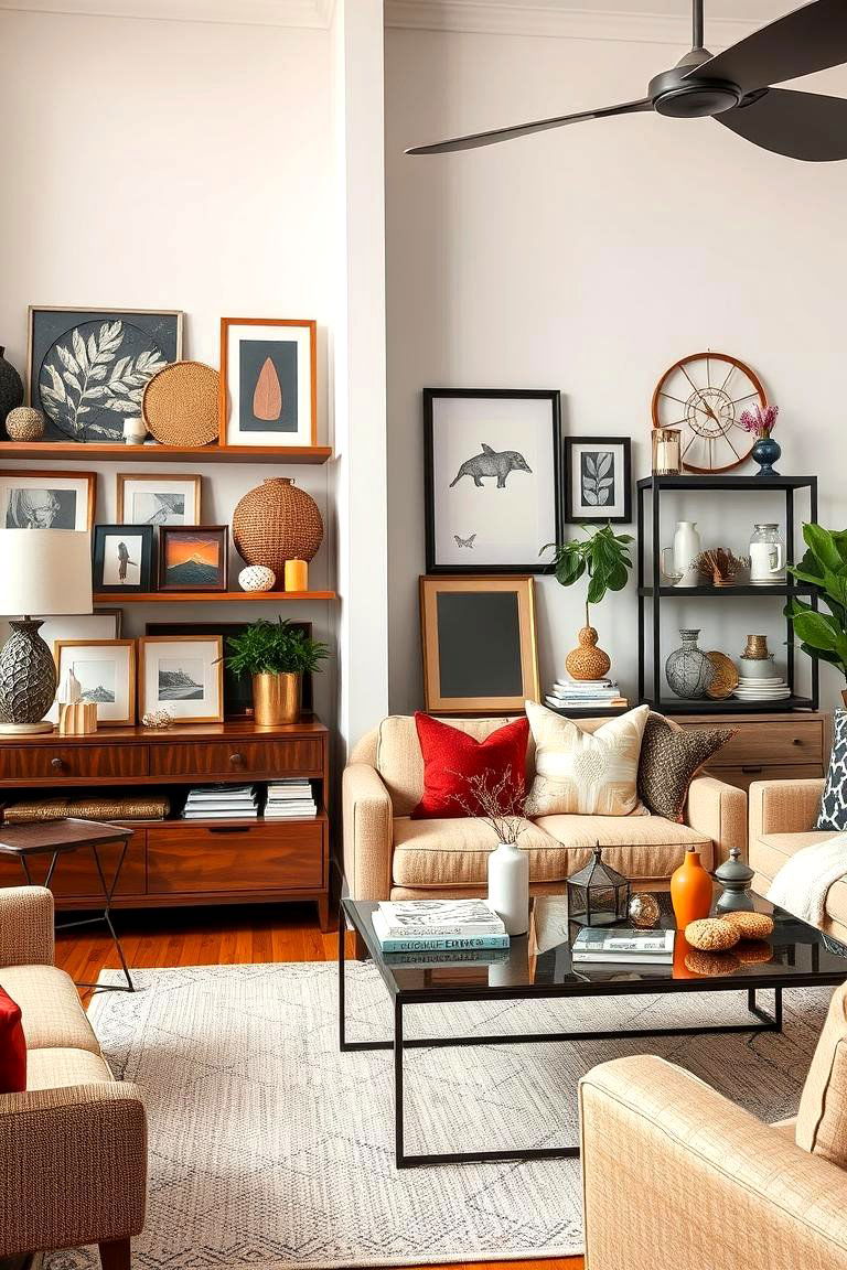Curated Accessory Displays - 24 Magnolia Living Room Ideas