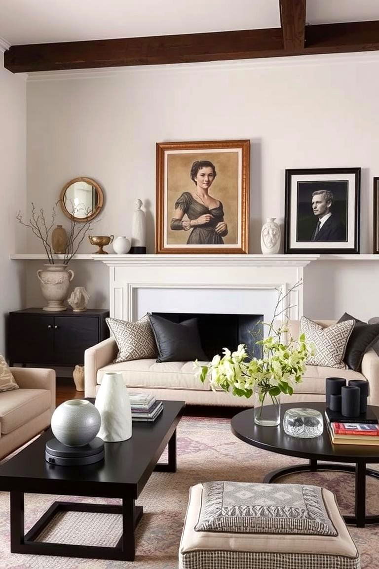 Curated Accessory Showcases - 24 Pottery Barn Living Room Ideas