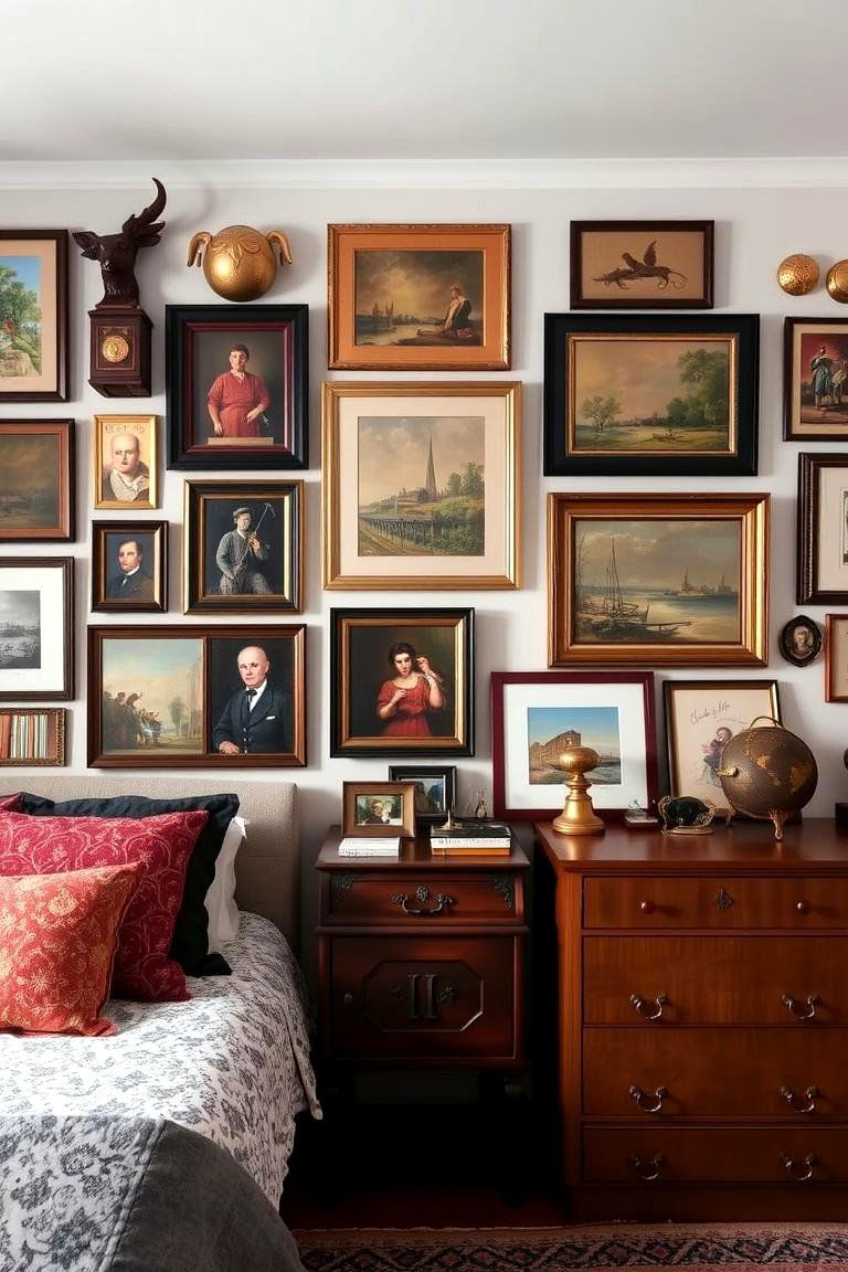 Curated Art and Collectibles - 24 Grandmillennial Style Bedroom Ideas
