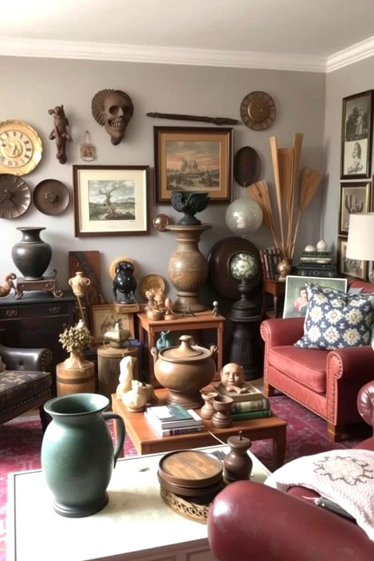 Curated Collection Display - 24 Maximalist Living Room Design Ideas