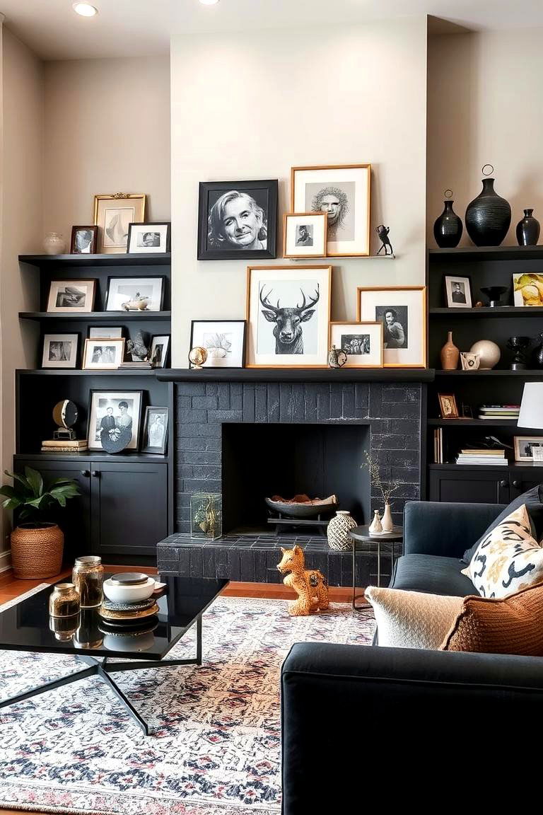 Curated Decor Displays - 24 Black and Beige Living Room Ideas