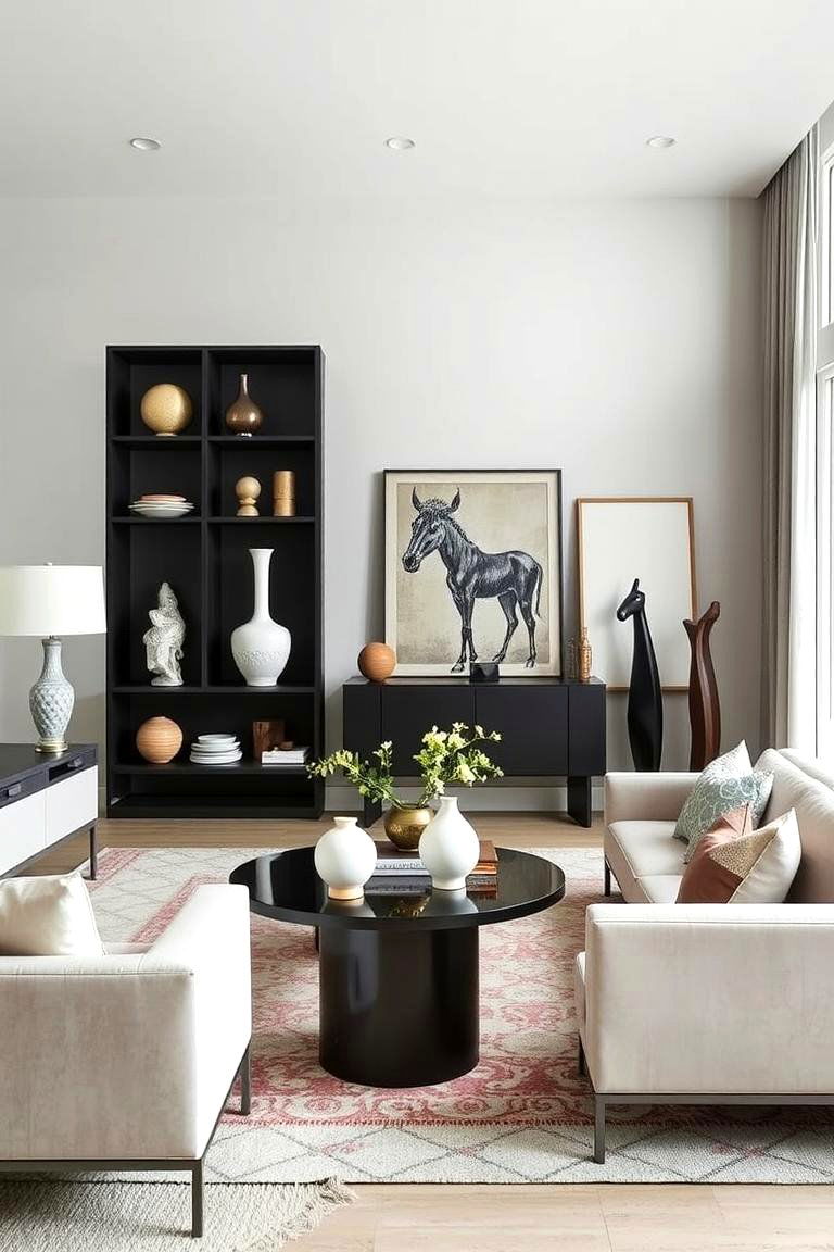 Curated Modern Artifacts - 24 Eclectic Living Room Ideas
