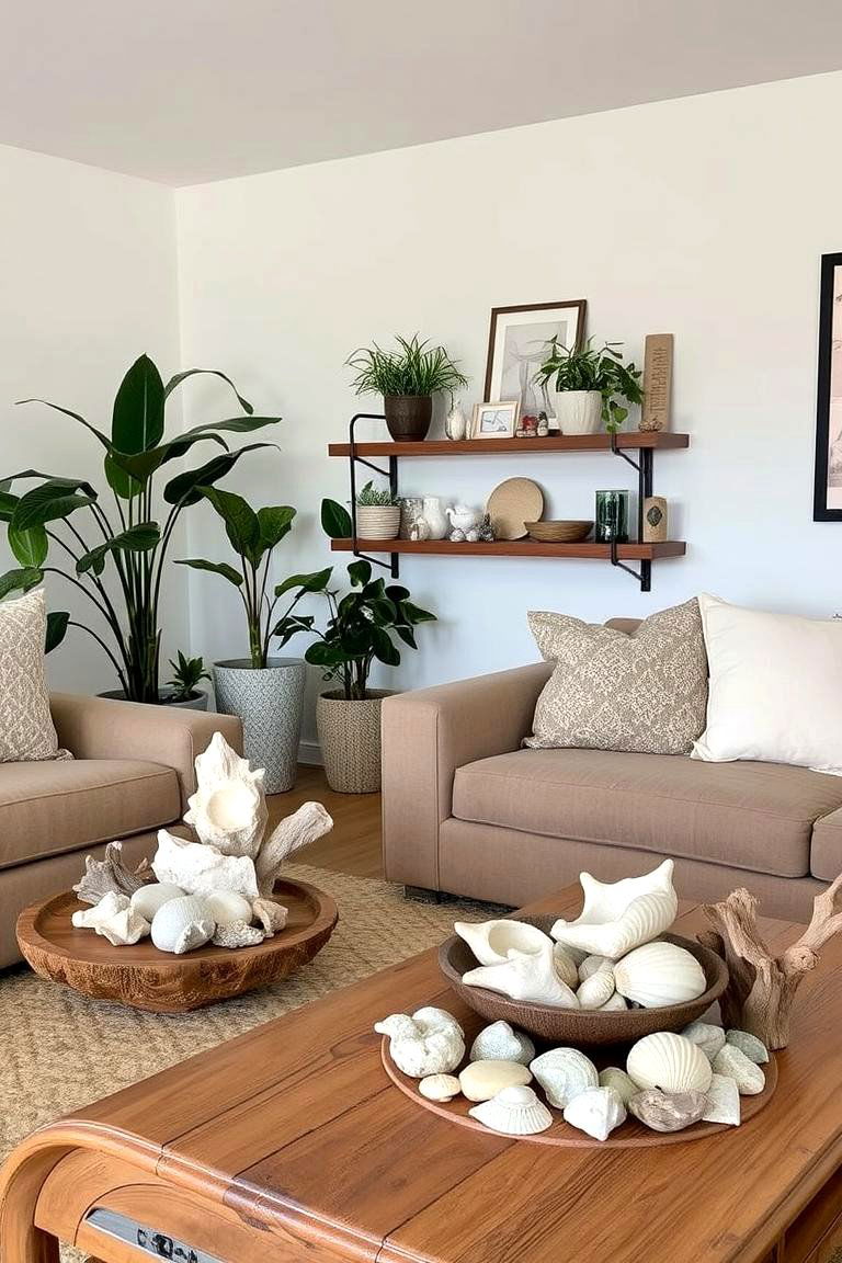 Curating a Collection of Natural Objects - 24 Organic Modern Living Room Design Ideas