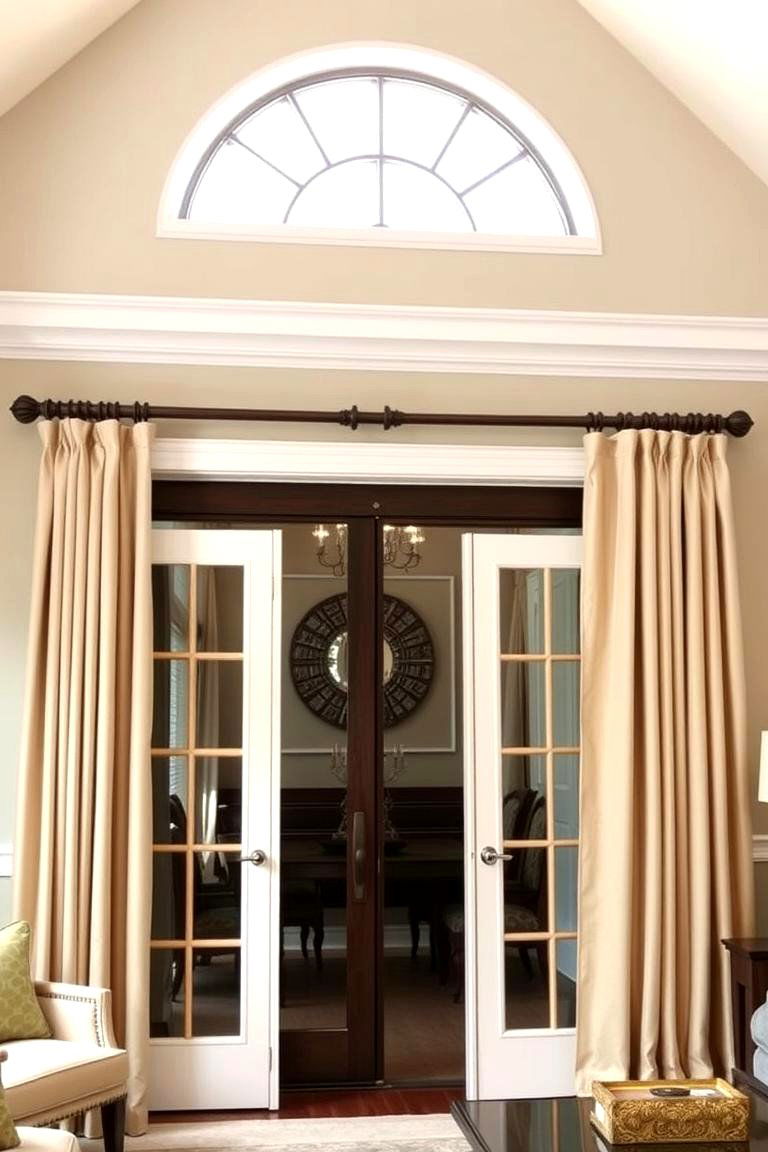 Curtain Rods with Decorative Finials - 24 French Door Curtain Ideas