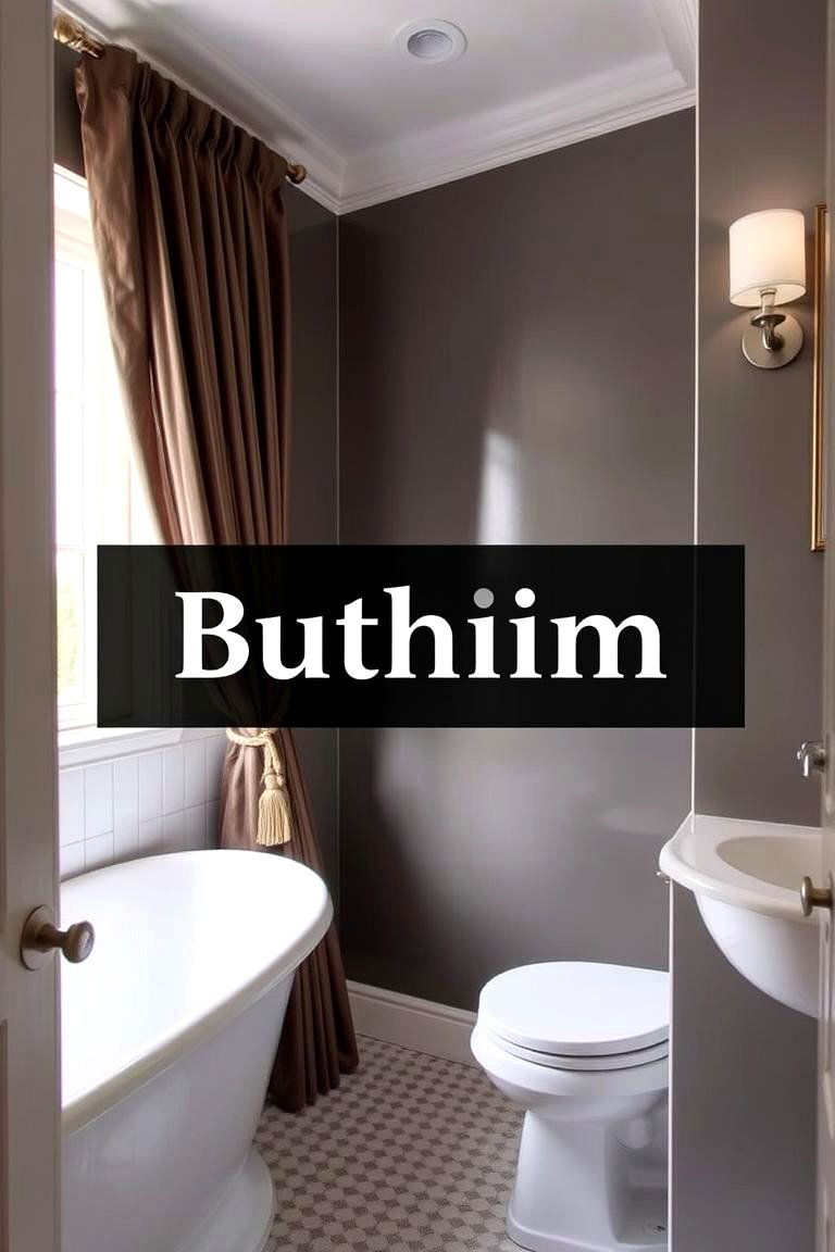 Curtains with Decorative Tiebacks - 24 Bathroom Window Treatment Ideas