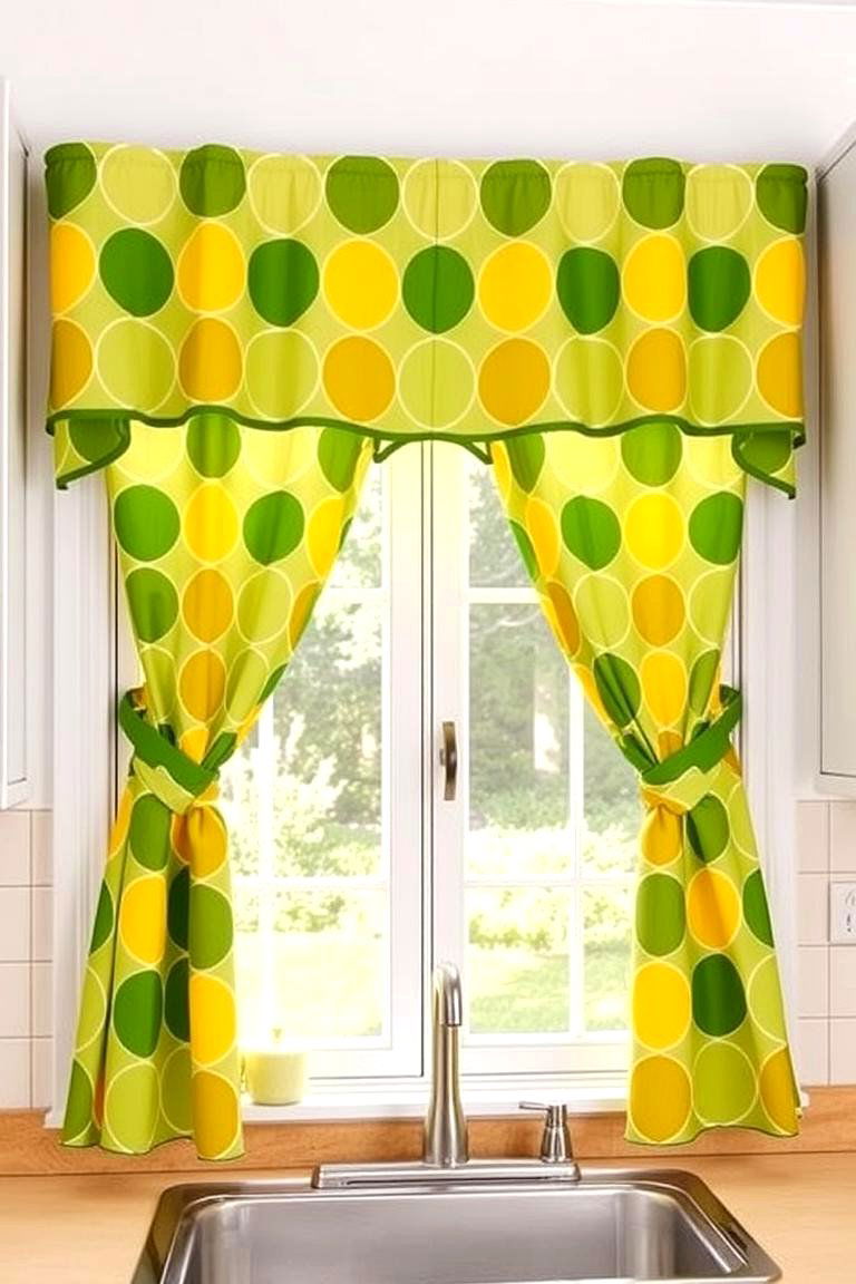 Curtains with Retro Patterns - 24 Retro Kitchen Ideas