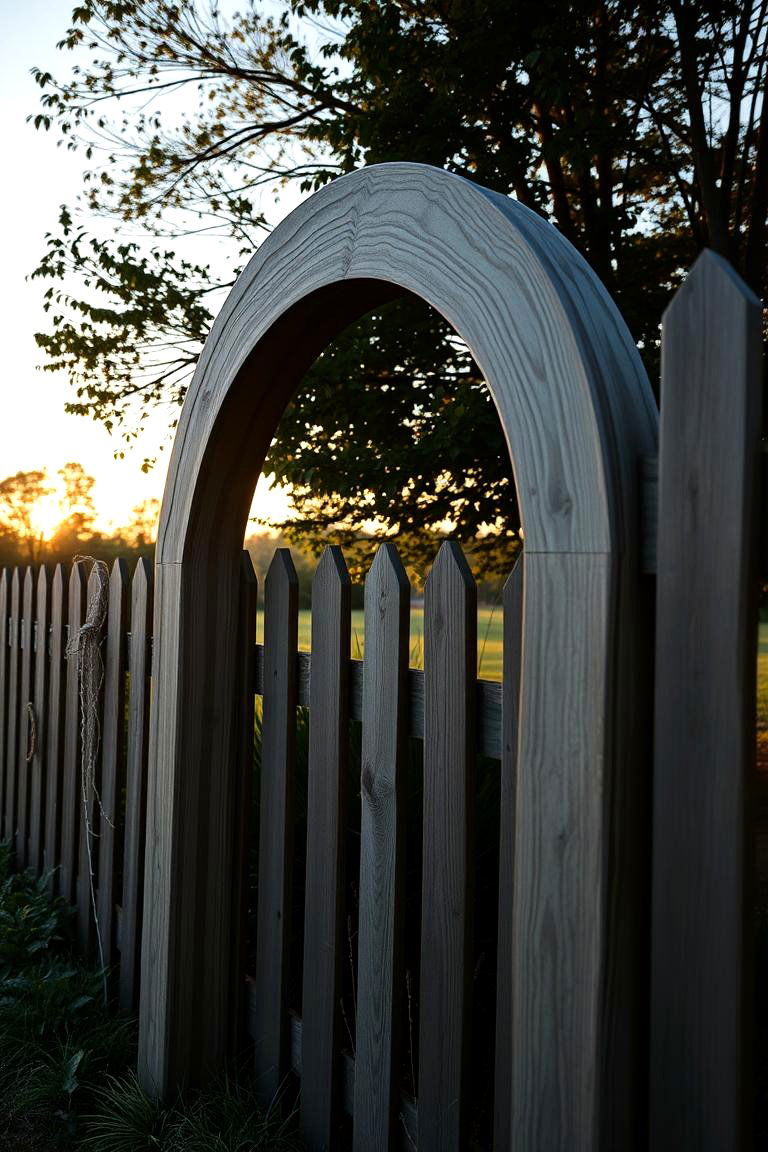 Curved Arch Board on Board Fence - 24 Board on Board Fence Ideas