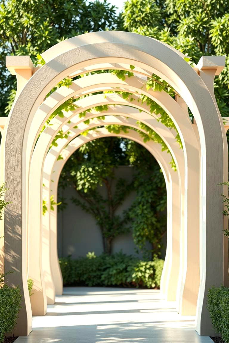Curved Artistic Trellis - 24 Trellis Ideas