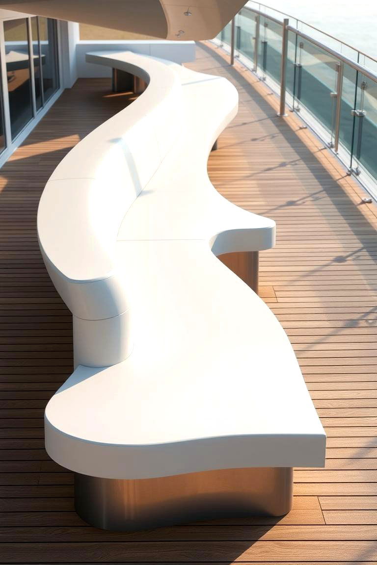Curved Bench Seating Design - 24 Deck Seating Ideas