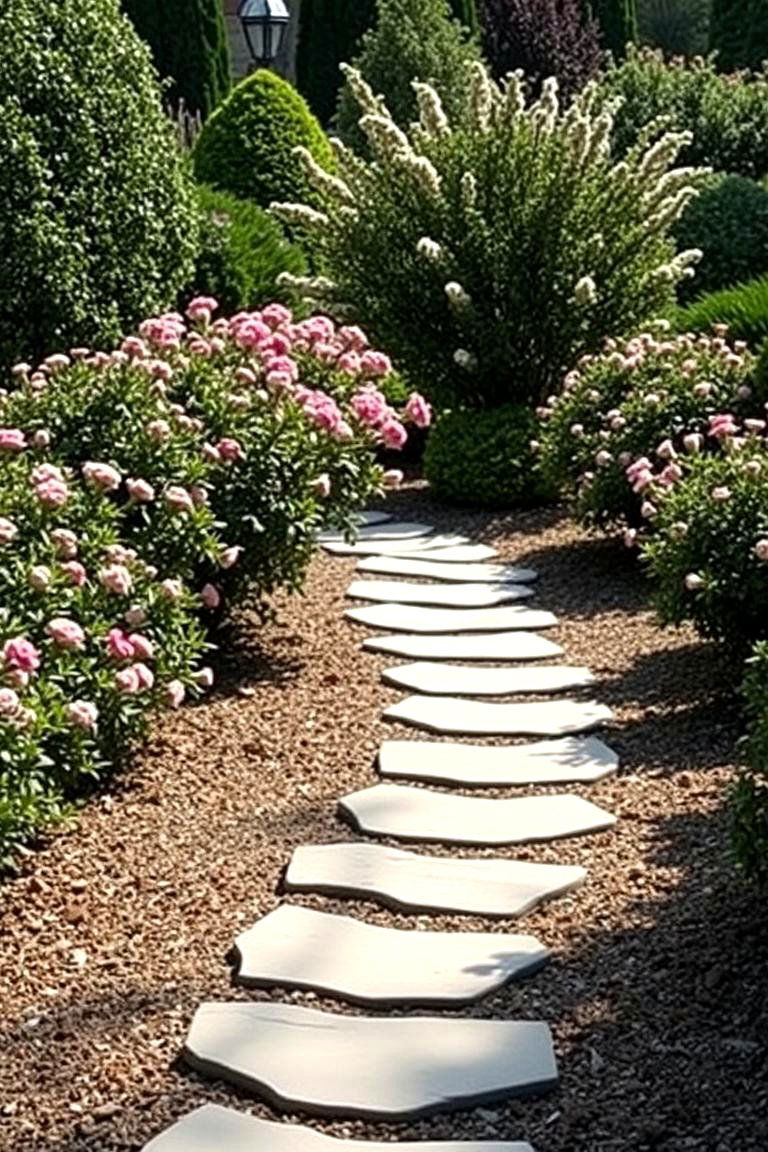Curved Garden Path - 24 Stepping Stone Walkway Ideas