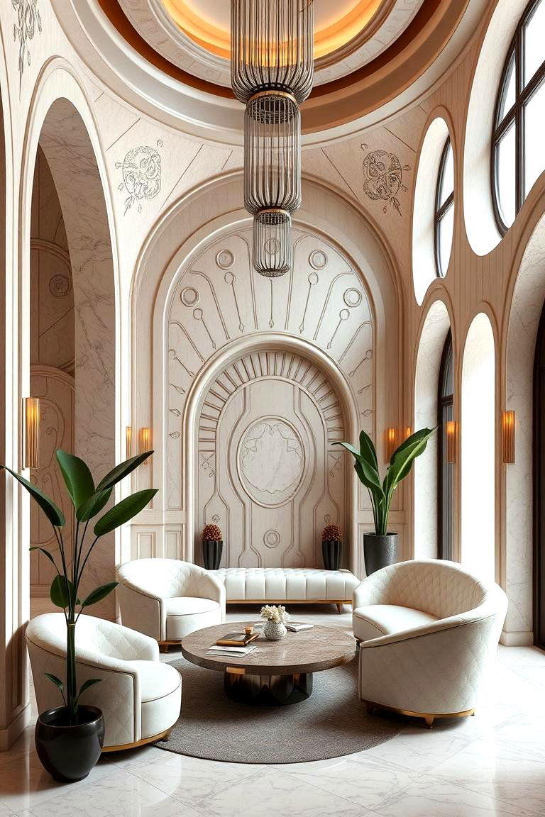 Curved Lines and Ornaments - 24 Art Deco Bathroom Ideas
