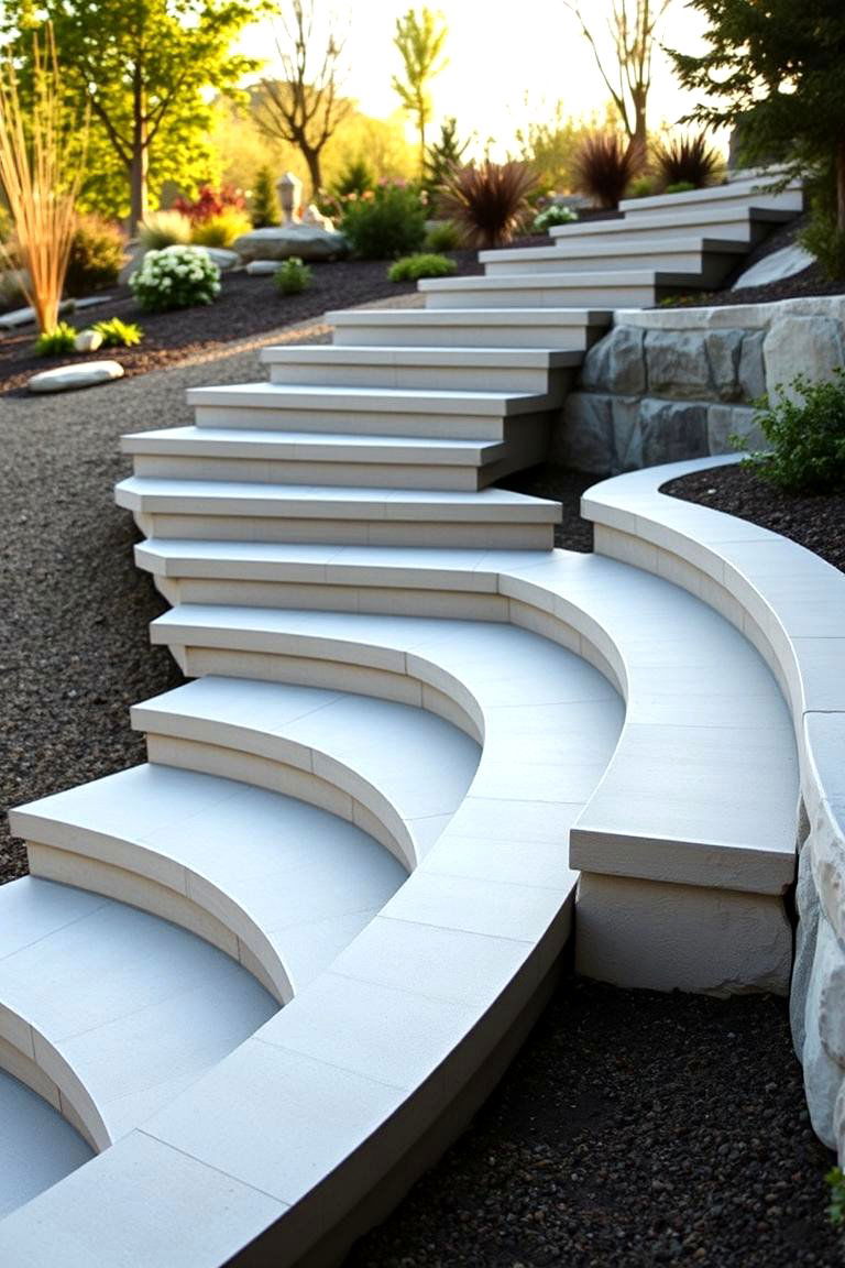 Curved Patio Steps - 24 Patio Steps Ideas