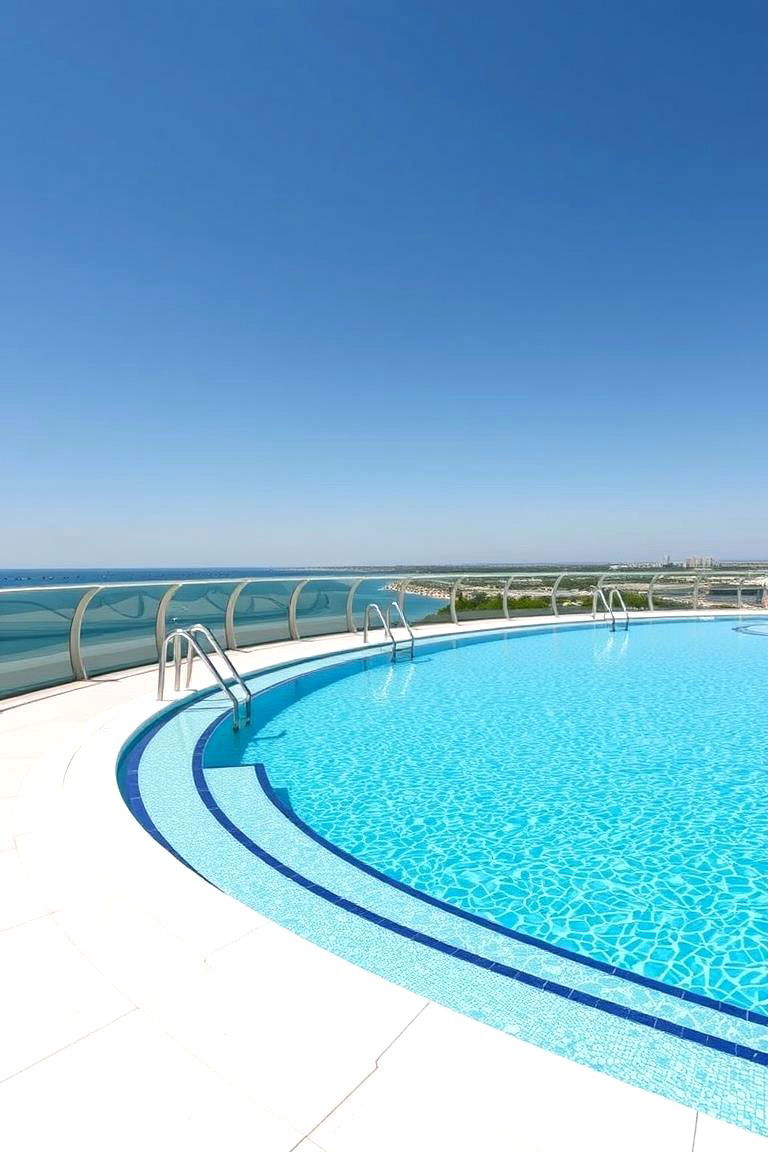 Curved Railing Design - 24 Pool Deck Railing Ideas