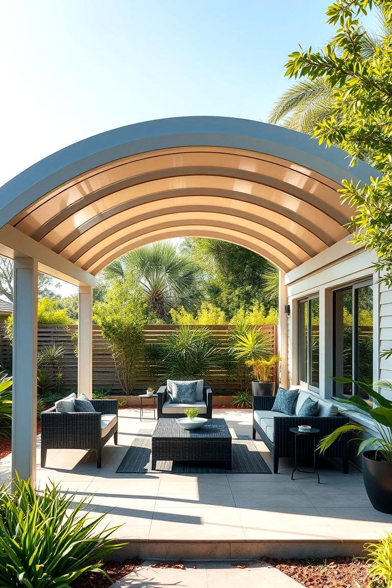 Curved Roof Patio - 24 Covered Patio Ideas