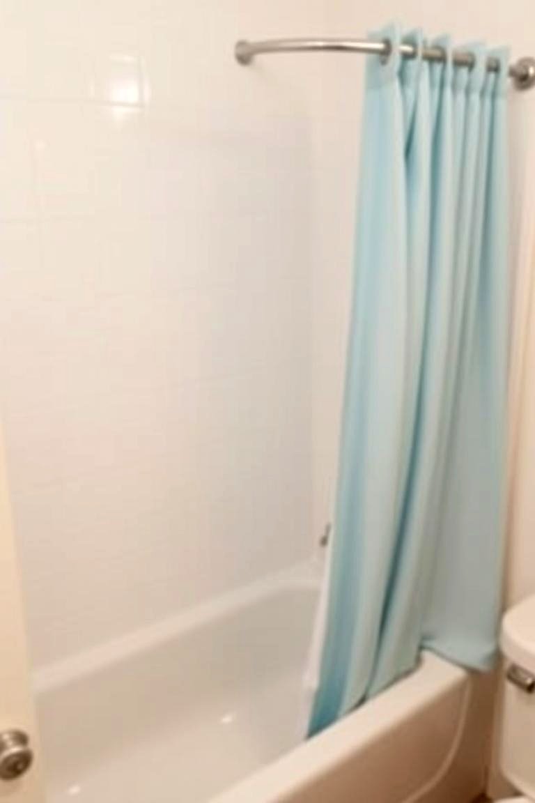 Curved Shower Rod for Space - 24 Tub-shower Combo Ideas