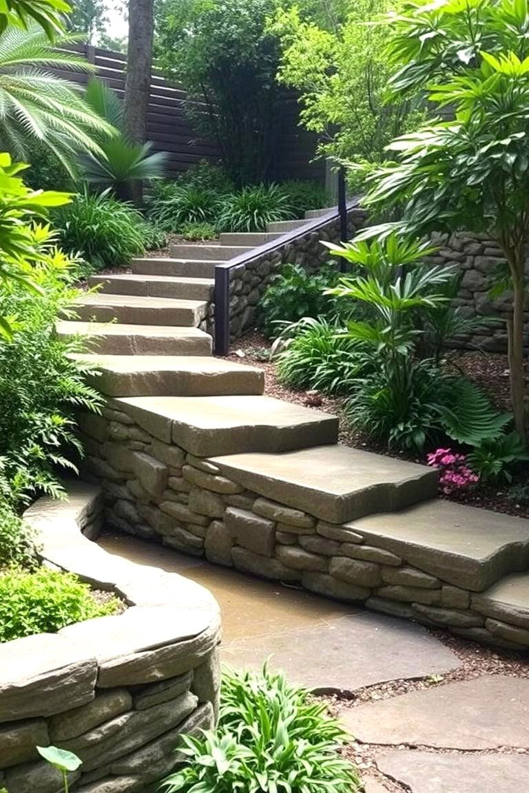 Curved Stone Wall Design - 24 Stone Wall Ideas