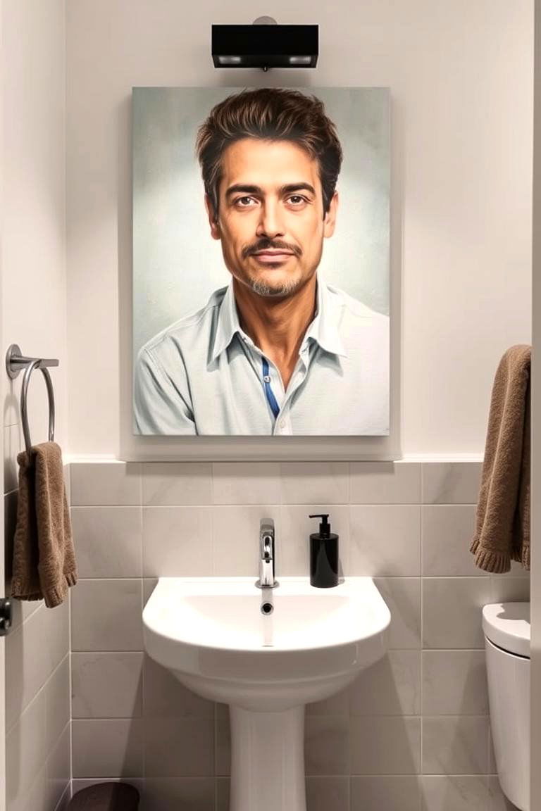 Custom Art with Personal Touches - 24 Bathroom Art Ideas