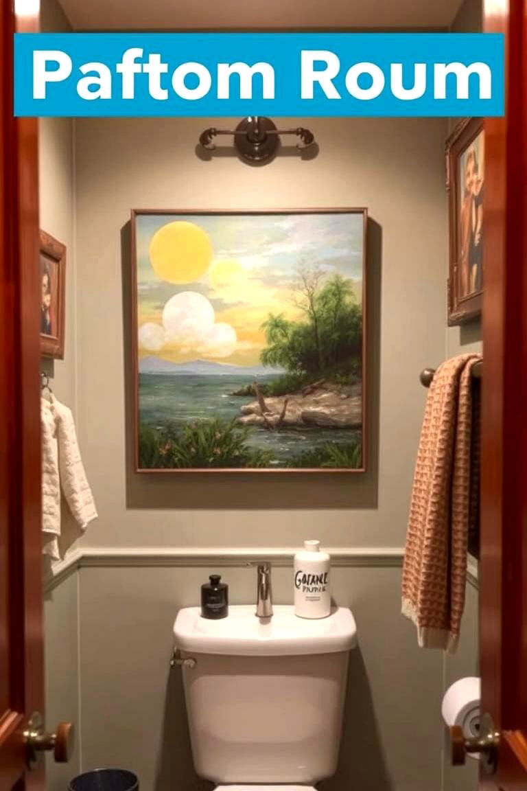 Custom Artwork for a Personalized Touch - 24 Eclectic Powder Room Ideas