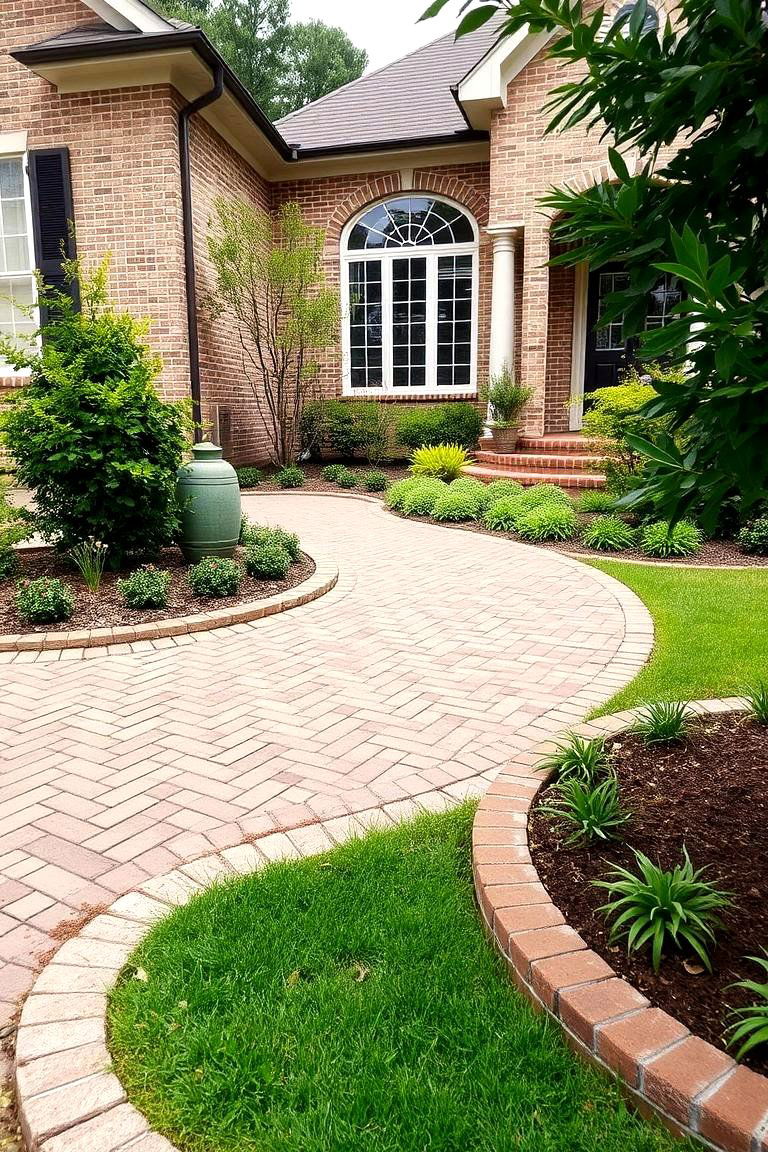 Custom Brick Landscaping - 24 Brown Brick Exterior Home Ideas