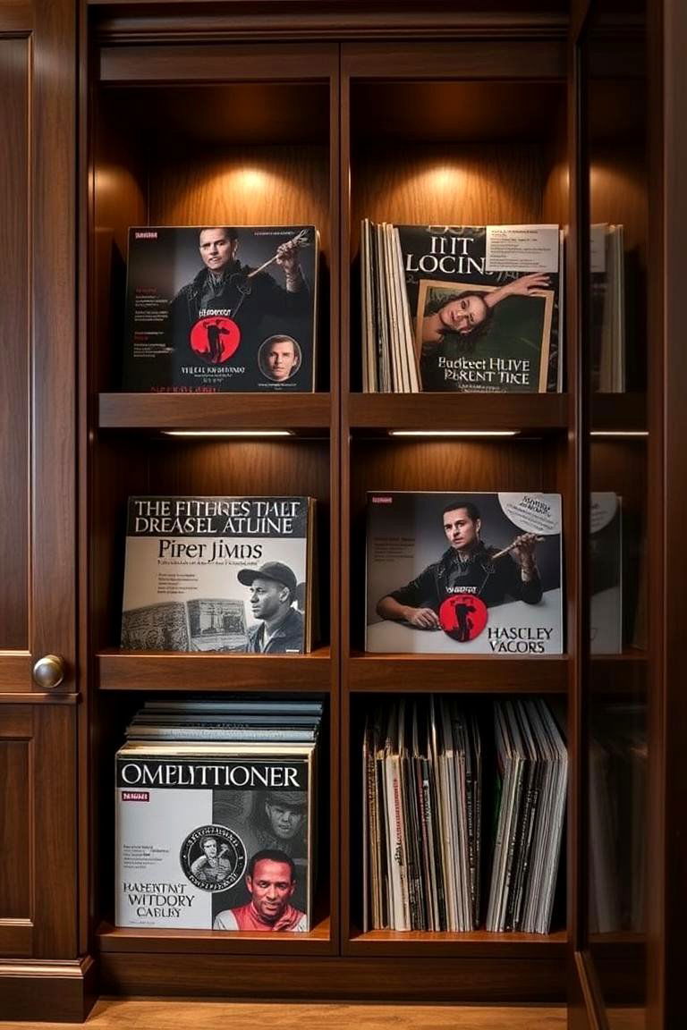 Custom Built In Cabinets - 24 Vinyl Record Storage Ideas