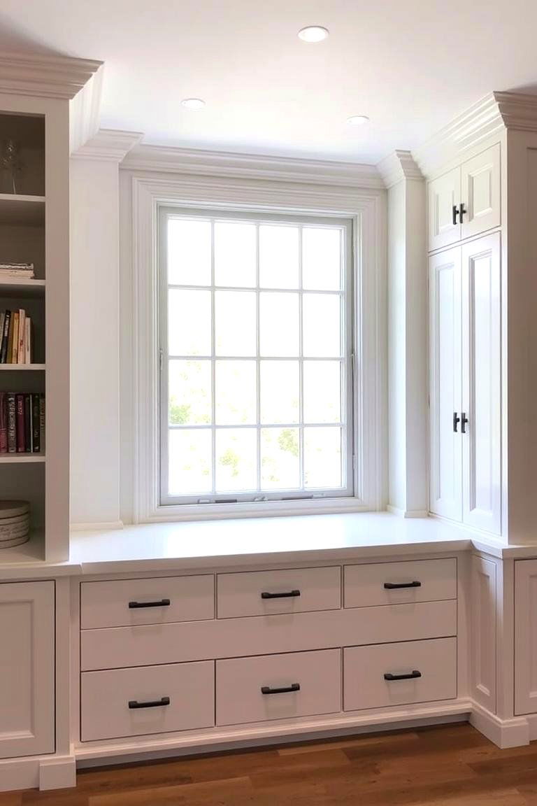 Custom Built In Storage - 24 Kitchen Bay Window Ideas