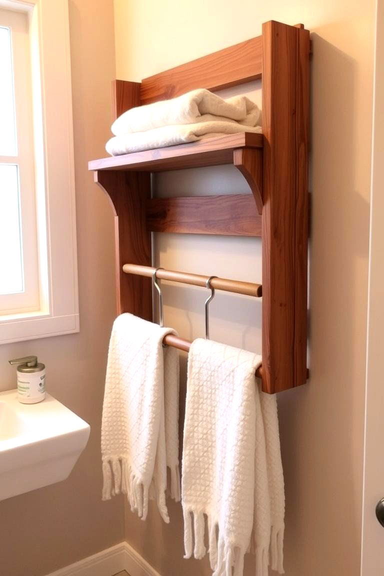Custom Built Towel Rack - 24 Bathroom Towel Rack Ideas
