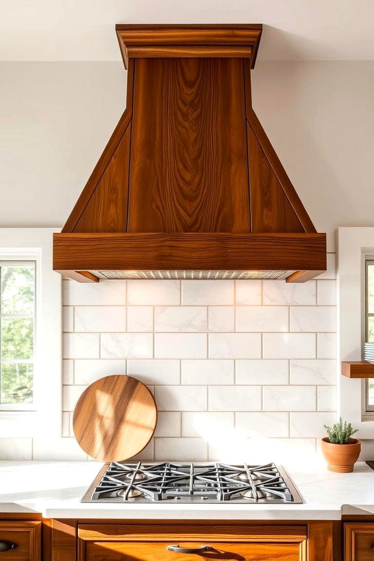 Custom Built Wooden Range Hood - 24 Range Hood Ideas