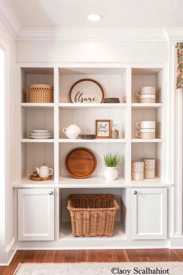 Custom Built in Shelves - 24 Cottage Bedroom Ideas