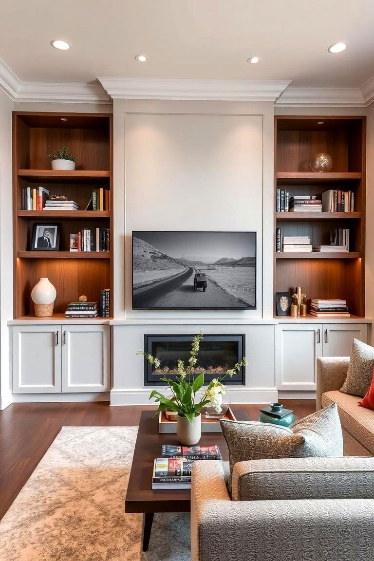 Custom Built ins for a Personalized Touch - 24 Modern Living Room Ideas