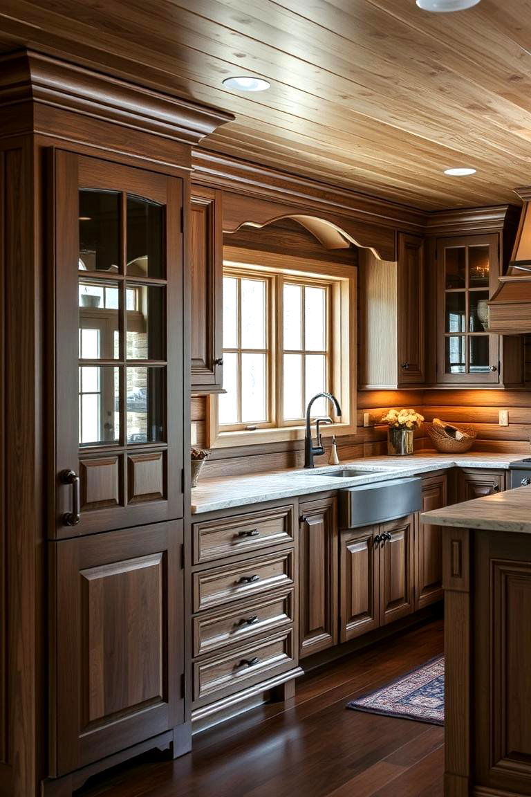 Custom Cabinetry Designs - 24 Cabin Kitchen Ideas