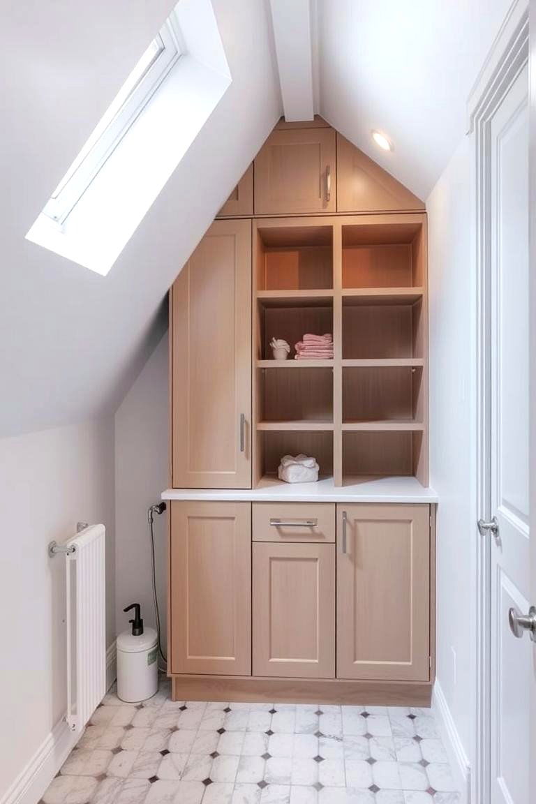 Custom Cabinets for Personalization - 24 Attic Bathroom Ideas
