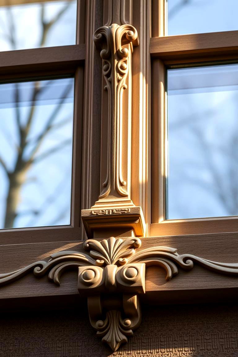 Custom Carved Trim Artistry - 24 Exterior Window Trim Ideas