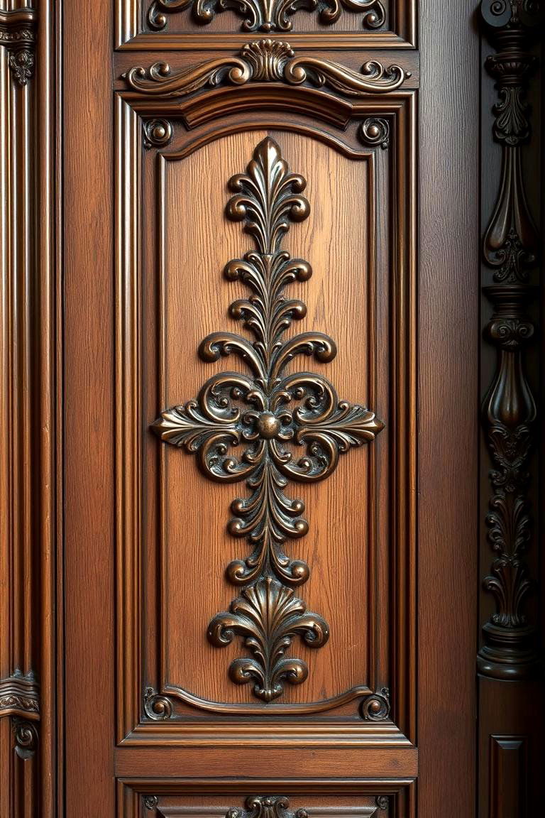 Custom Carved Wood Statements - 24 Colonial Front Door Ideas