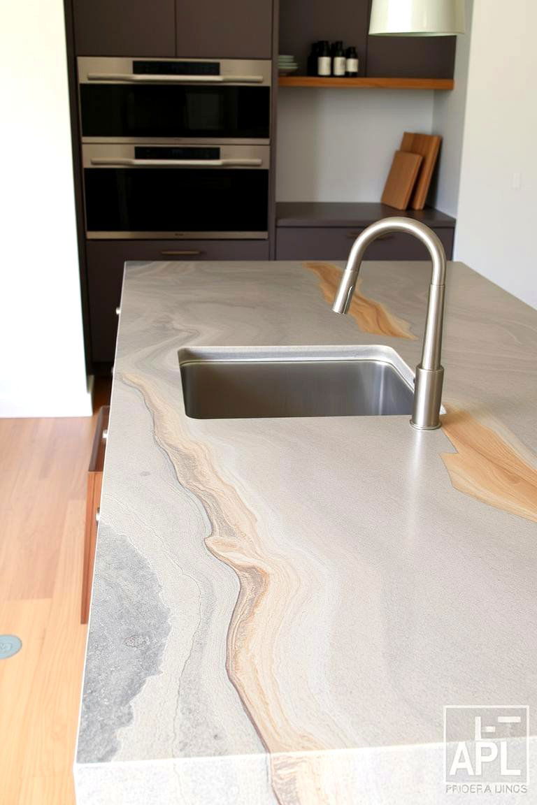 Custom Concrete Designs - 24 Kitchen Countertop Ideas