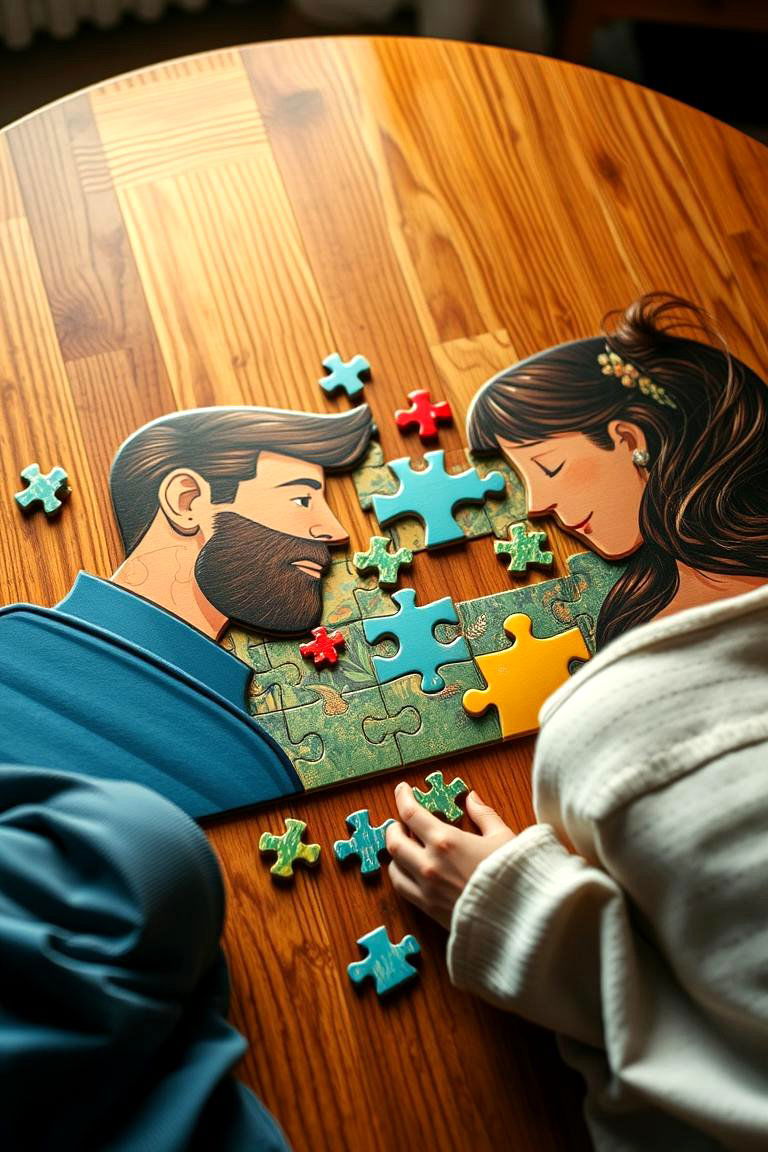Custom Couple Puzzle - 24 Wedding Anniversary Gift Ideas