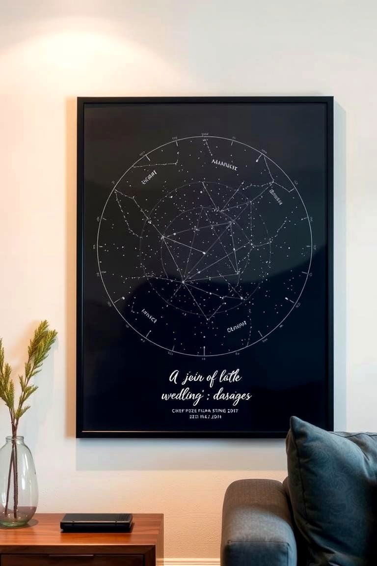 Custom Couples Star Map - 24 40th Wedding Anniversary Gift Ideas