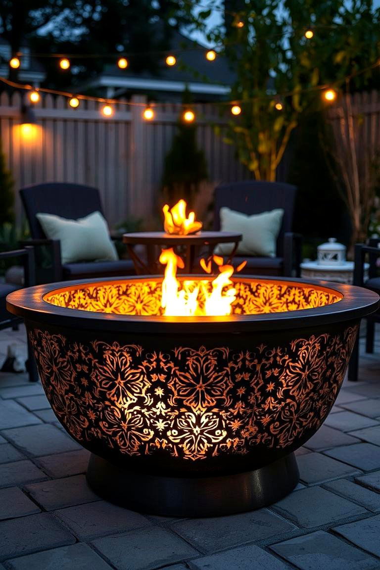 Custom Engraved Metal Fire Pit - 24 Metal Fire Pit Ideas