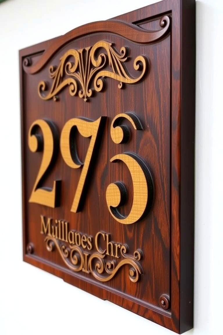 Custom Engraved Numbers - 24 House Number Ideas