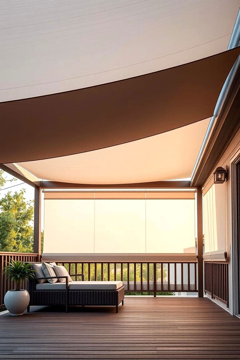 Custom Fabric Canopies - 24 Deck Privacy Ideas