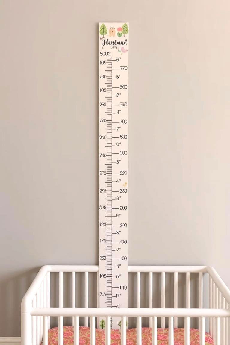 Custom Growth Chart Art - 24 Nursery Wall Decor Ideas